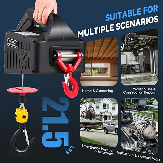 NEWTRY 3-in-1 Electric Hoist (1100 lb, 110/120V)